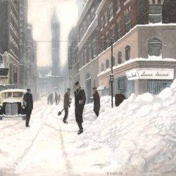 Blizzard on Bay Street Toronto 1944